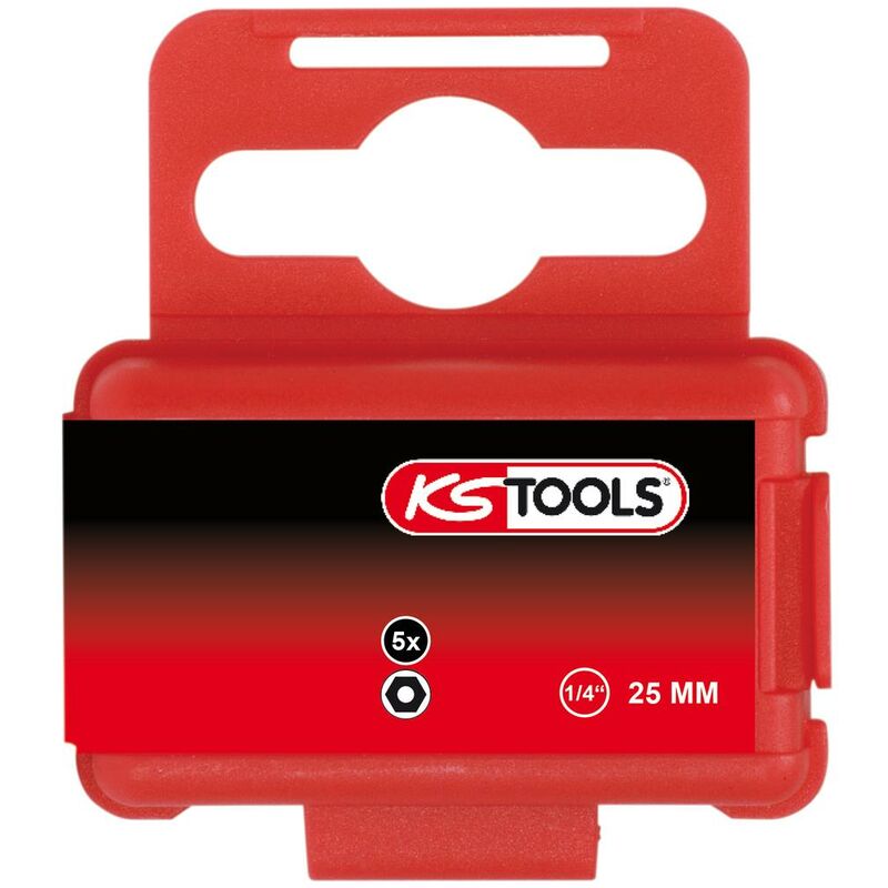 

KS TOOLS 1/4' Bit hexagonal 4mm, 25mm, paquete de 5