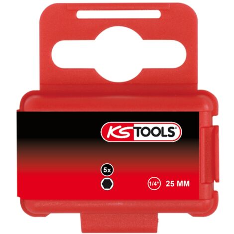 KS Tools 1/4 Bit Innensechskant, 25 mm, 5/64, 5er Pack
