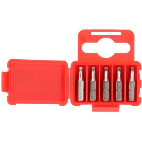KS Tools 1/4 Bit Innensechskant, 25 mm, Kugelkopf, 4 mm, 5er Pack
