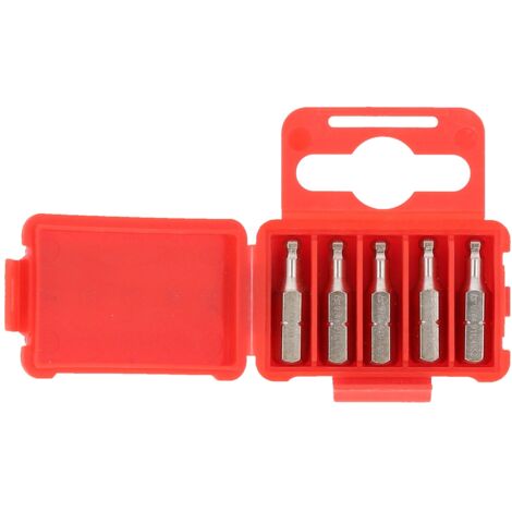KS Tools 1/4 Bit Innensechskant, 25 mm, Kugelkopf, 9/64, 5er Pack