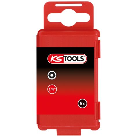 KS Tools 1/4 Bit Innensechskant, Bohrung, 3 mm,5er Pack