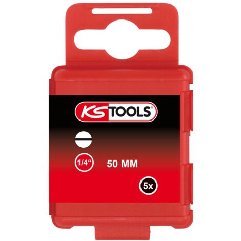 KS TOOLS 1/4" Bit Schlitz, 50mm, 7mm, 5er Pack ( 911.2768 )