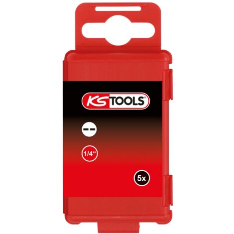 KS Tools 1/4 Bit Spanner, 75 mm, 12 mm, 5er Pack