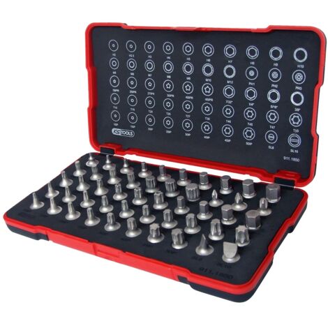 KS Tools 1/4 Bit-Stecknuss-Satz, extra kurz, 50-tlg