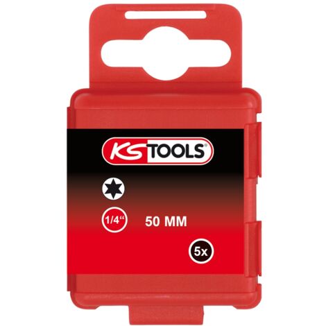 KS Tools 1/4 Bit Torx, 50 mm, T5, 5er Pack
