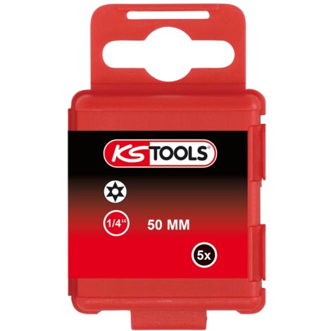 KS Tools 1/4 Bit Torx, Bohrung, 50 mm, TB8, 5er Pack