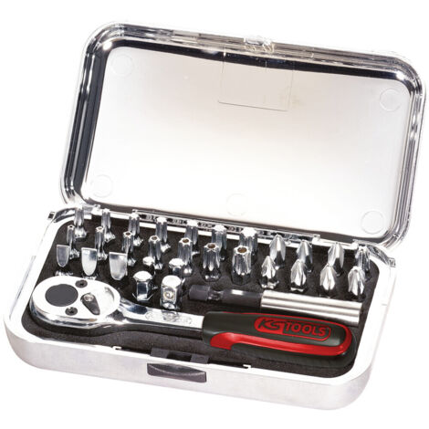 KS Tools 1/4" CHROME Bit-Satz, 31-tlg hochglanz Bits - 918.4500