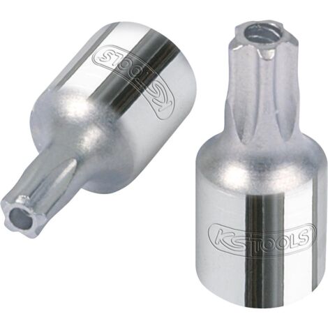 KS TOOLS 1/4 CHROMEplus Bit-Stecknuss Fünfstern, Stirnlochbohrung,TS45