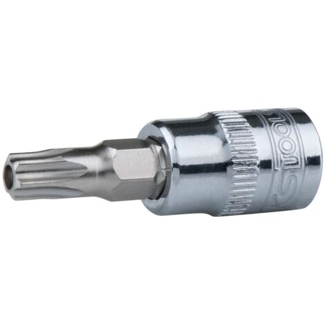 KS TOOLS 1/4 CHROMEplus Bit-Stecknuss Torx mit Stirnlochbohrung,TB27