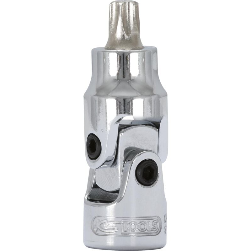 

KS TOOLS 1/4' Llave de vaso con punta articulada para tornillos Torx CHROMEplus, T25