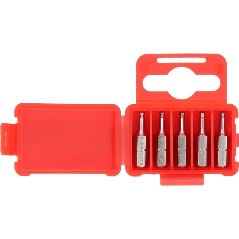 

Kstools - KS TOOLS 1/4' Punta para tornillos con encastre hexagonal con cabeza de bola, 25mm, 3/32', paquete de 5