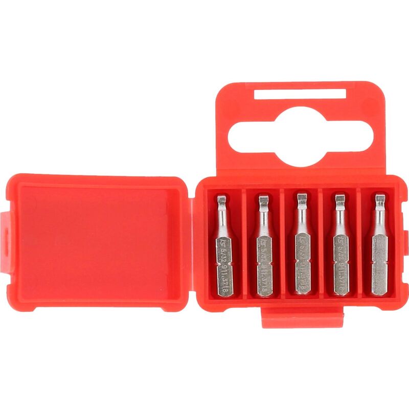 

Kstools - KS TOOLS 1/4' Punta para tornillos con encastre hexagonal con cabeza de bola, 25mm, 5/32', paquete de 5