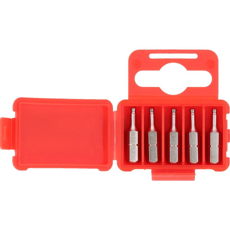 

Kstools - KS TOOLS 1/4' Punta para tornillos con encastre hexagonal con cabeza de bola, 25mm, 2,5mm, paquete de 5