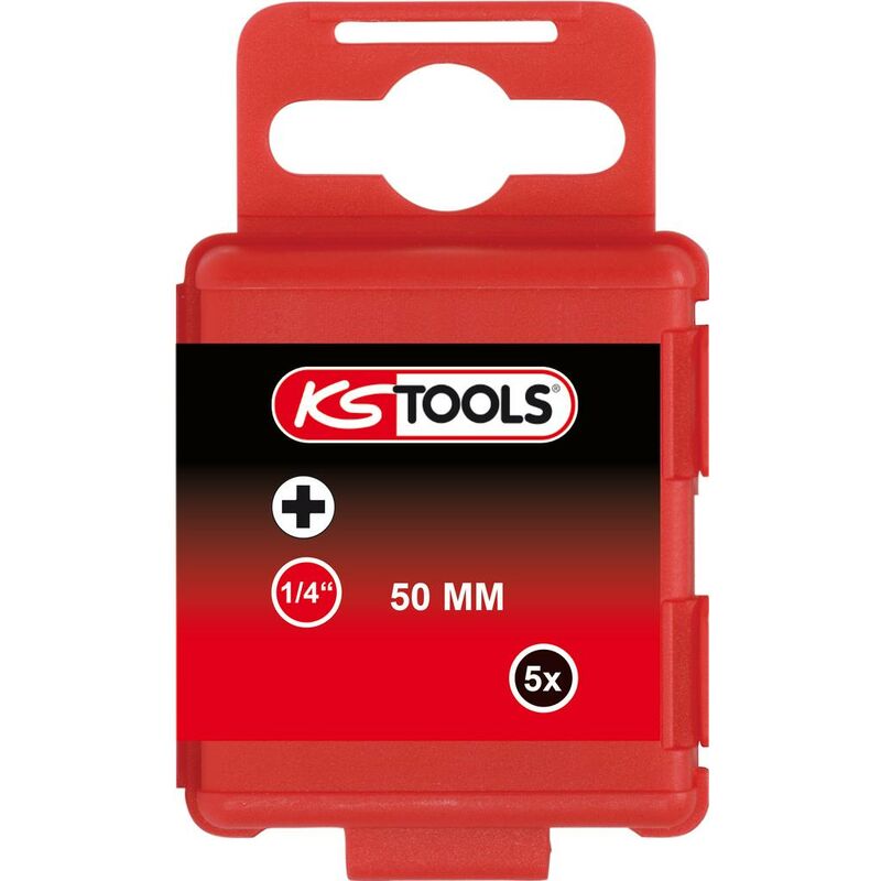 

KS TOOLS 1/4' Punta para tornillos de estrella PH, 50mm, PH0, paquete de 5