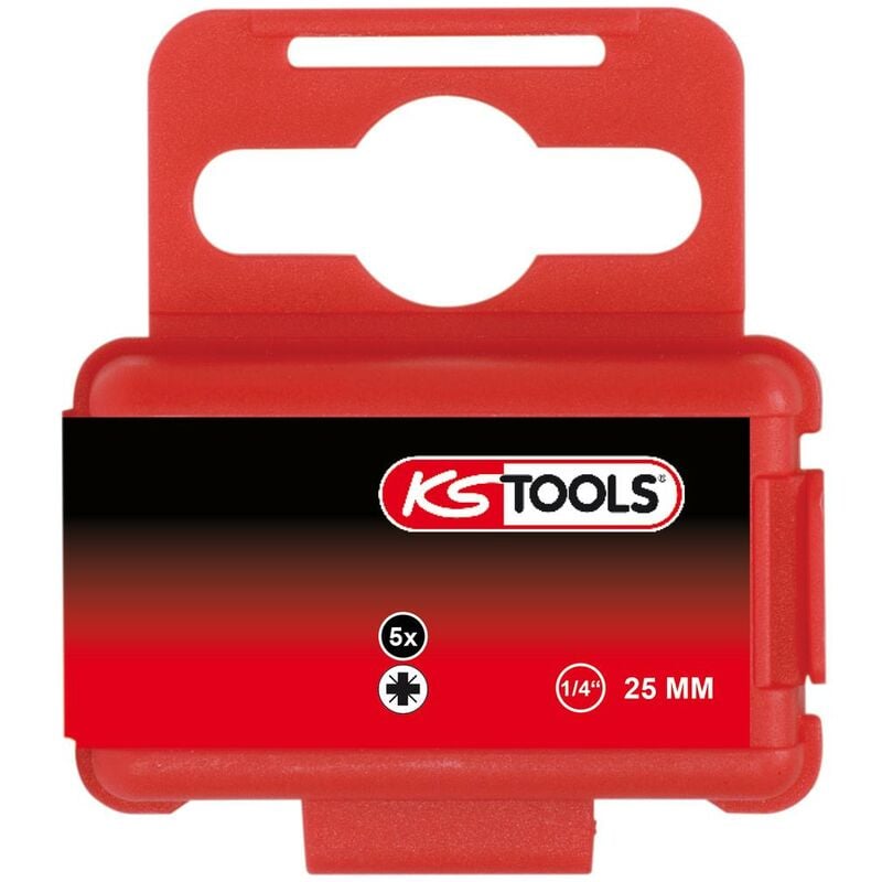 

KS TOOLS 1/4' Bit ranurado cruzado PZ# 2, 25mm, paquete de 5