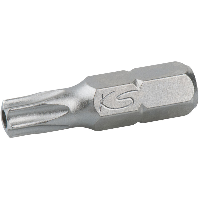 Kstools - 1/4' Punta para tornillos Torx con orificio frontal, 25mm, TB25, paquete de 5