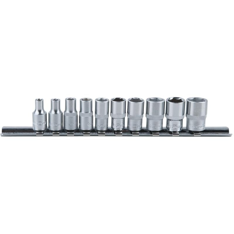 

KS TOOLS 1/4" Juego de llaves de vaso hexagonales, 10 pzs, 4-13mm
