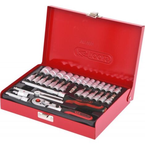Kstools – Coffret multi-outils 33 pcs – Acier chrome-vanadium – Cliquet réversible avec desserrage rapide – Valise en acier robuste