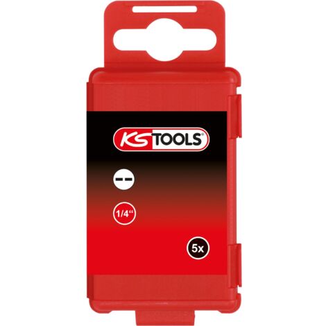 KS TOOLS 911.7723 Boîte de 5 embouts de vissage SPANNER®, L.75 mm - 1/4'' - 4 mm