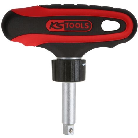 KS Tools 1/4" ERGOTORQUEmax T-Griff-Knarre, 45 Zahn
