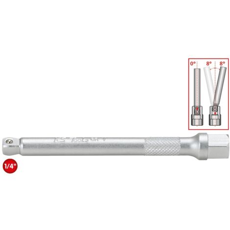 KS Tools 1/4 Kipp-Verlängerung mit Antriebsechskant, 75 mm
