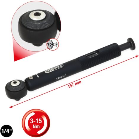 KS Tools 1/4" Mini Drehmomentschlüssel, 3-15Nm - 516.3280