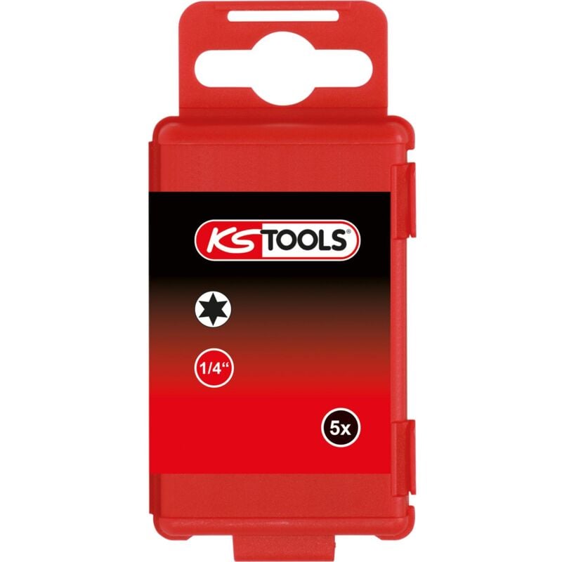 

KS TOOLS 1/4" Punta TORSIONpower para tornillos Torx, 75mm, T27, paquete de 5