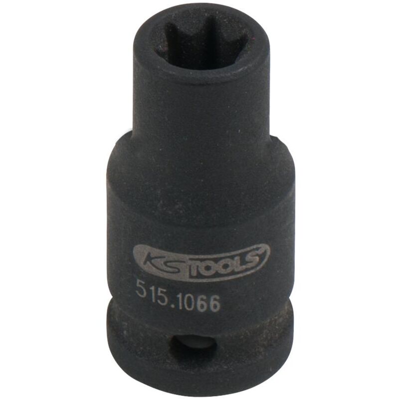 

KS TOOLS 1/4" Llave de vaso de impacto Torx-E, corta, E6