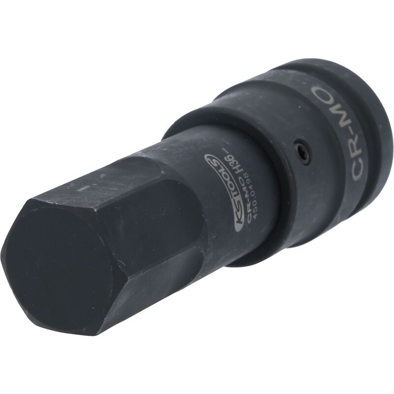 

KS TOOLS 1" Llave de vaso de impacto con punta para tornillos con encastre hexagonal, larga, 36 mm