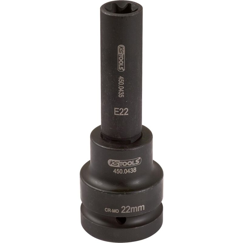

Kstools - KS TOOLS Llave de vaso de impacto E-Torx de 1', larga, E22