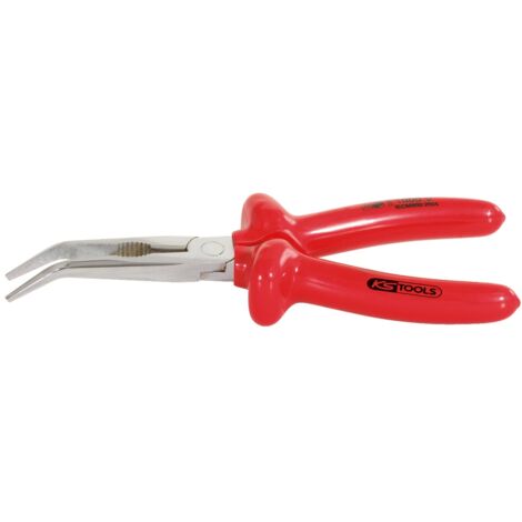 KS Tools 1000V Flachrundzange, gebogen, 160 mm
