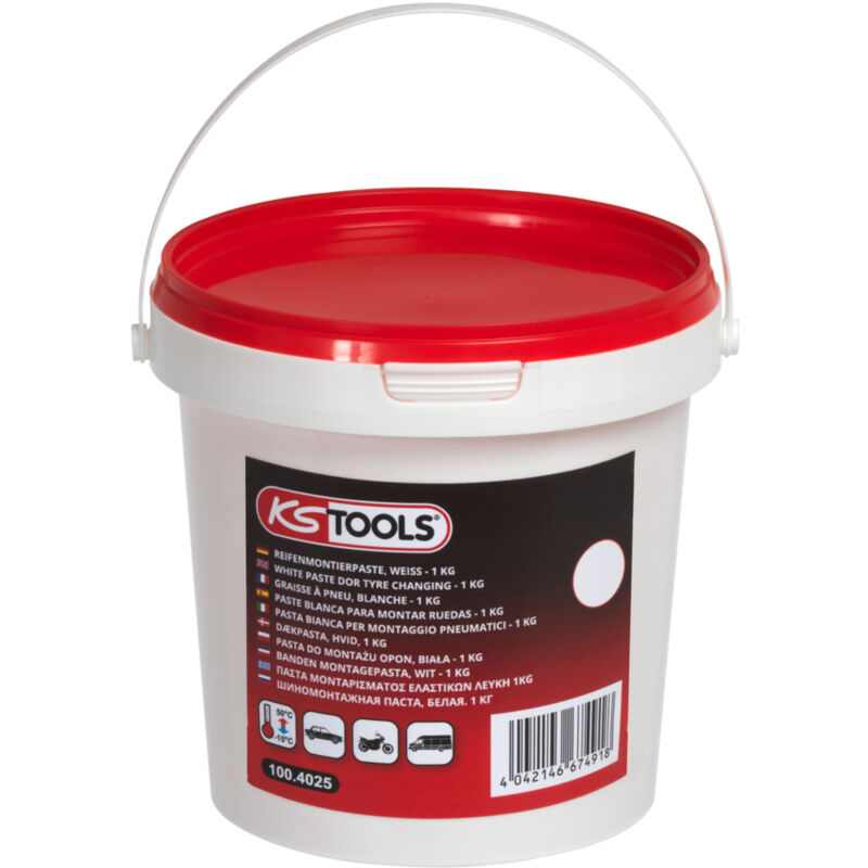 Kstools - Seau de graisse à pneu - blanche, 1 kg