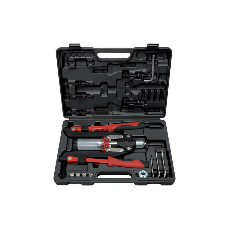 Image of Ks tools tools Set di pinze per rivetti con 2 bracci e dadi ciechi - 17 pezzi - 150.9630