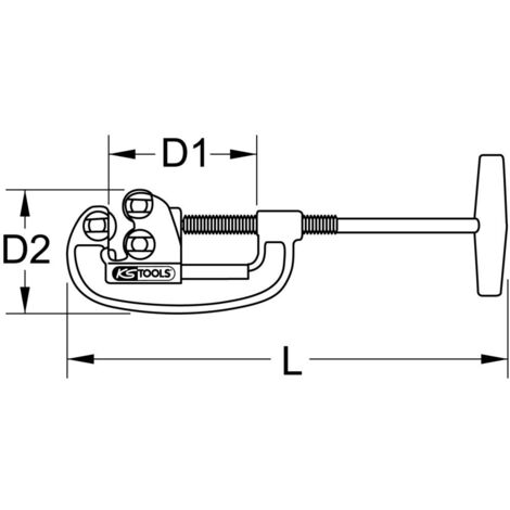 KS Tools 110.1000 Tagliatubi per Acciaio, 1/8"-2"