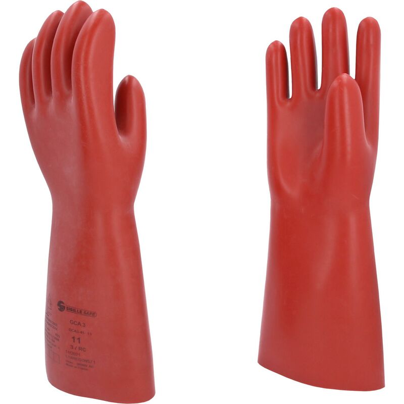 Image of Guanto di protezione da elettricista con protezione meccanica e termica, taglia 11, classe 3, rosso