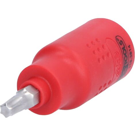 KS-Tools 118.3814 3/8" Isolierte Bit-Stecknuss T27  60 mm lang