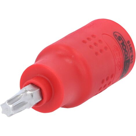 KS-Tools 118.3815 3/8" Isolierte Bit-Stecknuss T30  60 mm lang