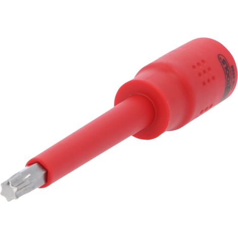 KS-Tools 118.3826 3/8" Isolierte Bit-Stecknuss T40  122 mm