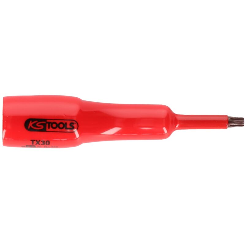 Image of Ks Tools 1/2 Bit-Stecknuss mit Schutzisolierung für Torx-Schrauben, T27, lang