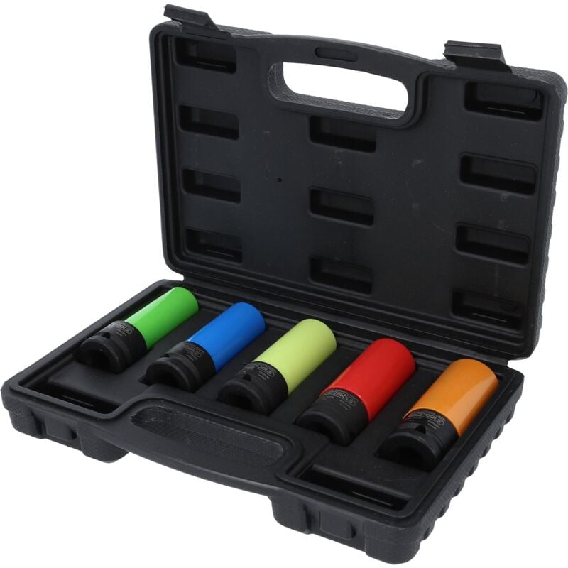 Kstools - 1/2' Jeu de douilles à chocs pour jantes aluminium robustes, 5 pcs