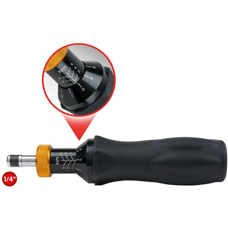 Image of Ks Tools 1/4 Drehmomentschraubendreher, 10-60cNm