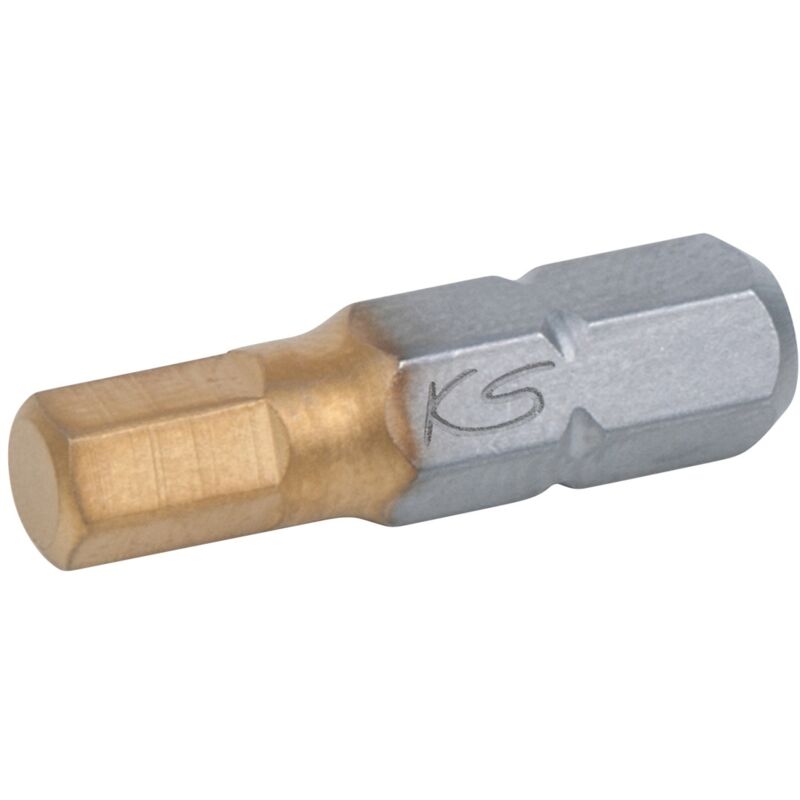 1/4' tin Bit Innensechskant, 25mm, 10mm, 5er Pack