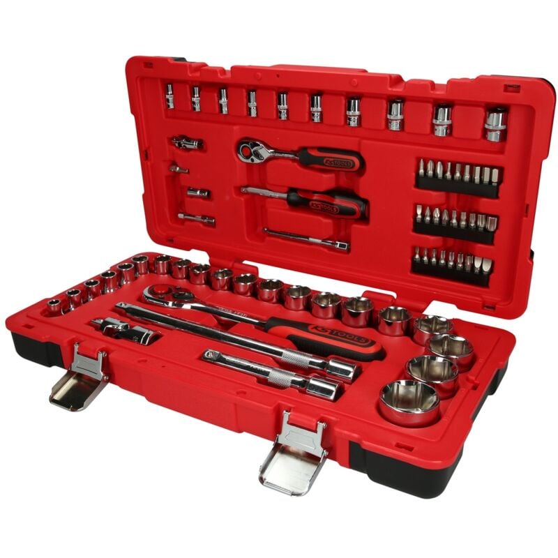 Image of Kstools - ks Tools 1/4+1/2 CHROMEplus Steckschlüssel-Satz, 68-tlg