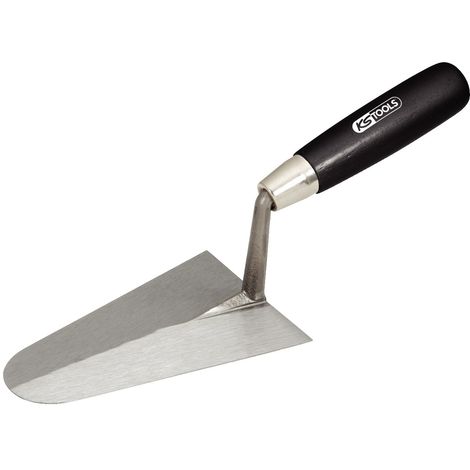 KS Tools 144.0112 Cazzuola per Stuccatura, 180 mm, Tondo, Impugnatura in Legno
