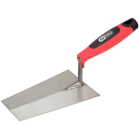 KSTOOLS KS Tools 144.0222 Cazzuola per Stuccatura, 180 mm, a Punta Squadrata, Impugnatura Bi-Componente