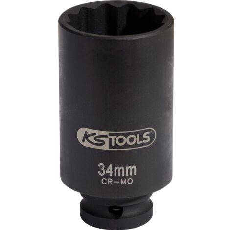KS Tools 150.1704 Bussola per avvitatori ad impulsi speciali per alberi da trasmissione 1/2", 34mm