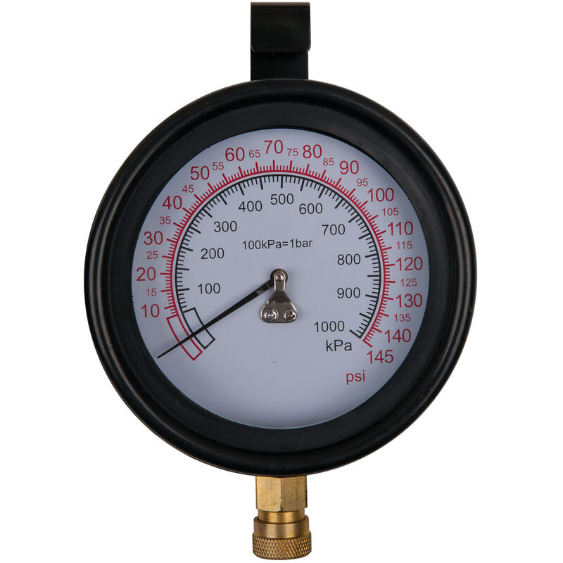 Kstools - Manomètre ø 100,0 mm, 0 - 10 bar avec raccord rapide 1/4''