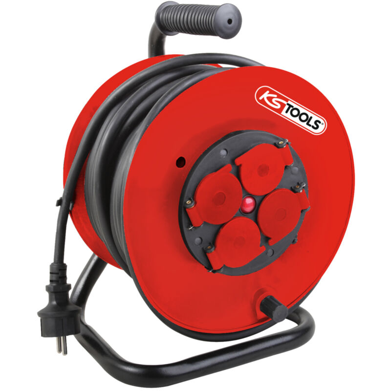 KS Tools - Enrouleur électrique sur touret, 3x2,5mm - IP44 - 150.4224