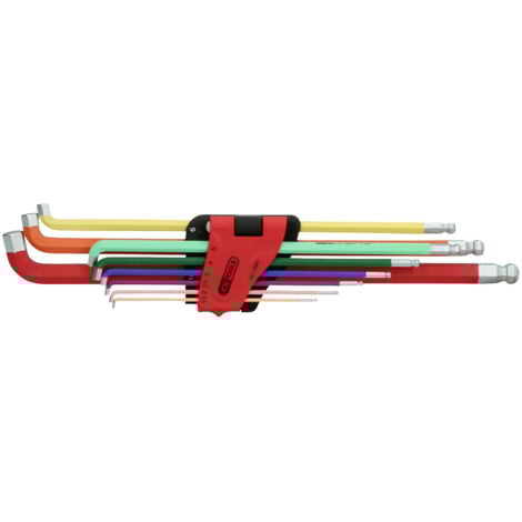 KSTOOLS KS Tools 151.4560 Innen-Sechskant Winkelschraubendreher-Set 1.5 mm, 2 mm, 2.5 mm, 3 mm, 4 mm, 5 mm,