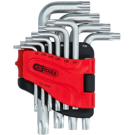 KS Tools 151.4900 Torx-Winkelstiftschlüssel-Satz, kurz, 10-tlg.
